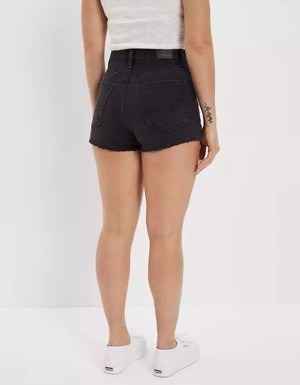 Shorts American Eagle AE Denim Curvy Highest Taille '90s Boyfriend Noir Femme | ZZR-35293016